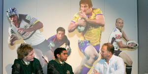 Tim Auremi (left) with Albert Kelly and Paul Sironen at the ASRL team announcement in 2008.
