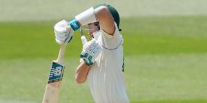 Steve Smith fends a short ball from Warner during the 2019 Boxing Day Test.