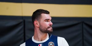 Melbourne United basketballer Isaac Humphries.