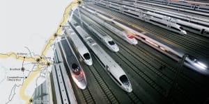 ‘Radically faster’:Parramatta at centre of NSW’s high-speed rail future