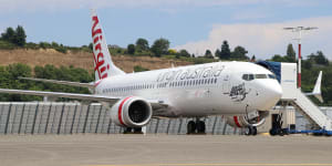 Virgin’s first Boeing 737-8 MAX aircraft,Monkey Mia,arrived last June.