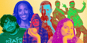 L-R:David Correos,Zainab Johnson,Laura Davis,Rove McManus,The Listies,Abby Govindan
