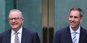 Prime Minister Anthony Albanese and Treasurer Jim Chalmers on budget day