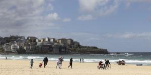Bondi Beach has about 25 metres more sand than at the same time last year. 