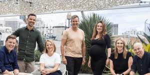 AirTree Partners (left to right) Kell Reilly,John Henderson,Helen Norton,Craig Blair,Jackie Vullinghs,Elicia McDonald and James Cameron.
