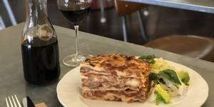 Wood-fired lasagne special. 
