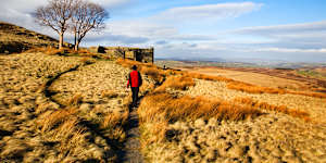 Top Withens,the ruined farmhouse on Haworth Moor,is said to be the inspiration for Emily Bronte’s Wuthering Heights.