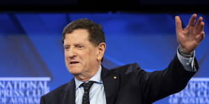 Robert French,former Chief Justice of Australia,during an address to the National Press Club of Australia in Canberr