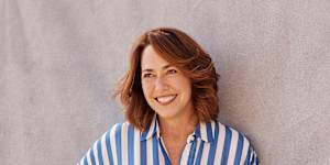 Lisa Millar wears Jac + Jack dress.