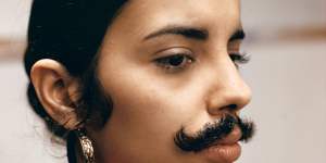 Ana Mendieta,Untitled (Facial Hair Transplants),1972.