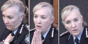 Queensland Police Commissioner Katarina Carroll appears at the inquiry into police responses to domestic violence on October 5,2022.
