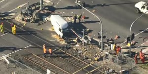 Driver escapes with minor injuries after van and V/Line train collide