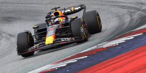 Max Verstappen en route to victory in the Austrian Grand Prix.