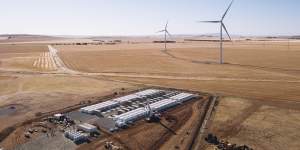 The Hornsdale Power Reservation in South Australia,where tech firm Tesla has installed a huge battery.