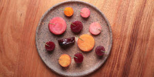 Mixed beets fragrant with native Geraldton wax.