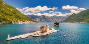 The church of Our Lady of the Rocks in Perast,Montenegro.