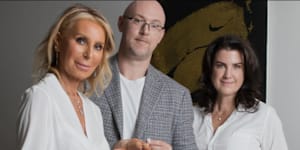 Doris Brinkhaus,her son Karl Brinkhaus and daughter-in-law Rebecca Luetke-Brinkhaus.