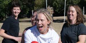 Players from the Kyneton Women’s Football Club