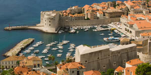 The marina and Old Town of Dubrovnik.