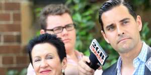"A dog's breakfast of democracy":Alex Greenwich with lord mayor Clover Moore.