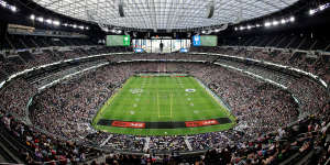 Allegiant Stadium:The view from up on high.