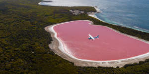 Lake Hillier,pretty in pink (but currently poo brown).