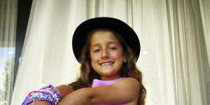 Milana Bruno was chosen to receive the 22 hat during the first Melbourne show last Friday.