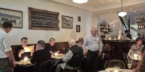 Patriarch Pino Russo works the room at Osteria di Russo&amp;Russo in Enmore. 