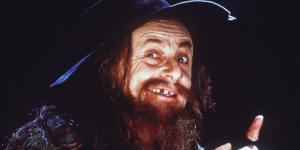 Barry Humphries as Fagin in Oliver! on London’s West End.