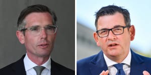 NSW Premier Dominic Perrottet and his Victorian counterpart Dan Andrews discussed the new variant via text message on Saturday.