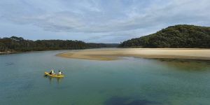 Paddle on Bithry Inlet,at Mimosa Rocks National Park,New South Wales.