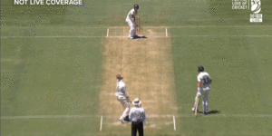 Ben Stokes bowled David Warner on day two at the Gabba but was called for a no-ball.