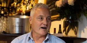 “Everyone deserves a seat at the table.” Foodbank CEO David McNamara at Bellota wine bar.