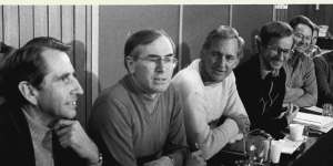 Tony Eggleton (left) with John Howard and Andrew Peacock in 1984.