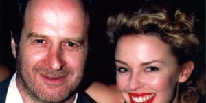 Mushroom founder Michael Gudinski with Kylie Minogue,one of many Australian stars he took to the world,in 1994.