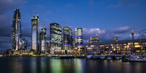 A view of Barangaroo from Pyrmont.