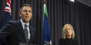 Treasurer Jim Chalmers and Finance Minister Katy Gallagher ahead of next week’s federal budget.
