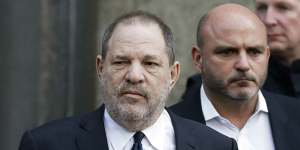 Harvey Weinstein leaves court in New York in 2018.