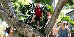 Sarah Peddie-McGuirk and James Turnbull have noticed pressure to consider options other than public high school for their children Henry,6,and Sadie,4.