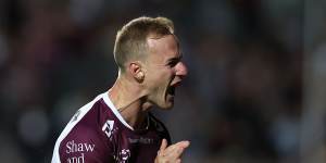 Daly Cherry-Evans celebrates after scoring.