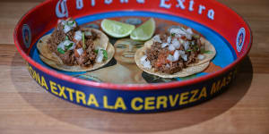 Birria tacos at Chilpa Mexican restaurant in Highett.