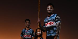 Fifita with his two children Latu Jay and Lyla.