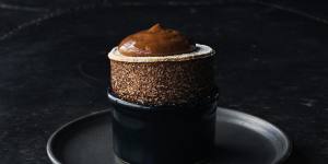 Chocolate souffle,a menu fixture for 24 years,now comes with billy tea ice-cream.