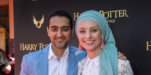 Waleed Aly and wife Susan Carland were seen on the red carpet.