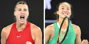 Aryna Sabalenka will meet Chinese 12th seed Zheng Qinwen for the Australian Open women’s final.