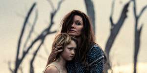Essie Davis,who plays family matriarch Ellen Kelly,with young Ned,played by Orlando Schwerdt. 