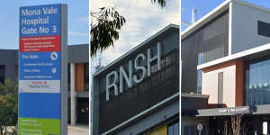 Composite of Mona Vale Hospital,Royal North Shore,and Hornsby Hospital