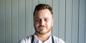 Chef Simon Evans of Caveau listens to a range of food podcasts when working in the kitchen.