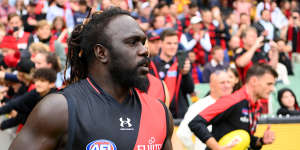 Anthony McDonald-Tipungwuti returned to the AFL arena on Sunday against Hawthorn.