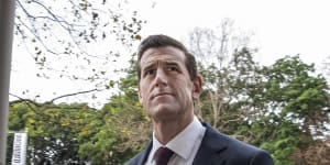 Ben Roberts-Smith outside the Federal Court in Sydney on Tuesday.